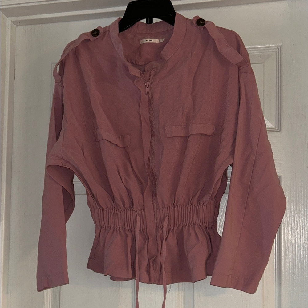 Miami Dusty Rose Bomber Jacket